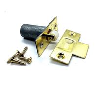 1 x Adjustable Roller Ball Door Spring Catch Lock Nylon Internal Latch Brass