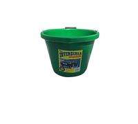 1 X Airflow Heavy Duty Invincible Builders Bucket-3 Gallon/ 15 Litre-Strong Handle&Calibrated Markings- Multi-Purpose Mixing, Gardening,Farm&Construction Use-Pack of 1 to 5-Multi Colours_Green