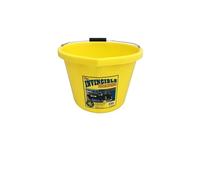1 X Airflow Heavy Duty Invincible Builders Bucket -3 Gallon/15 Litre-Strong Handle&Calibrated Markings-Multi-Purpose Mixing, Gardening,Farm&Construction Use-Pack of 1 to 5-Multi Colours_Yellow