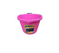 1 X Airflow Heavy Duty Invincible Builders Bucket-3 Gallon/15 Litre -Strong Handle & Calibrated Markings - Multi-Purpose Mixing, Gardening,Farm&Construction Use-Pack of 1 to 5-Multi Colours_Pink