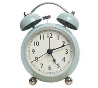 1 x Alarm Clock Twin Bell Clock Extra Loud Alarm Clock Battery Operated Clock (Green)