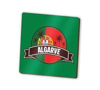 1 x Algarve Square Magnet - Portugal Portuguese Flag Skyline Landmarks City Fridge Magnetic Travel Holiday Family Friend Women Men #83291