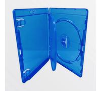 1 X Amaray Triple Blu Ray Case 14mm Case with Inner Tray for 3 Discs - Blu-ray Logo in Silver Foil - Outer Sleeve for Artwork - Holds Blu-ray, DVD, or CD Formats