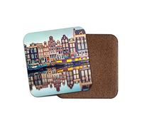 1 x Amsterdam Canal Coaster - Travel Netherlands Dutch Houses Boats Mum #15380