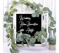 1 x Artificial Eucalyptus Garland Plant, 2m Greenery Foliage Leaves Fake Hanging Vines Plants Leaves for Wedding Engagement Party Backdrop Arch Wall Decor Home Garden Kitchen Office