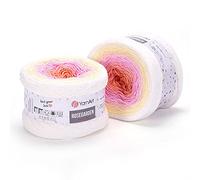 1 x Ball 250 gr Yarn RoseGarden 100% Cotton Super Fino Cake Yarn 1000 m (1003.60 yds), 26 Colours (302)