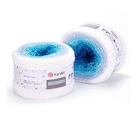 1 x Ball 250 gr Yarn RoseGarden 100% Cotton Super Fino Cake Yarn 1000 m (1003.60 yds), 26 Colours (305)