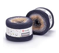 1 x Ball 250 gr Yarn RoseGarden 100% Cotton Super Fino Cake Yarn 1000 m (1003.60 yds), 26 Colours (323)