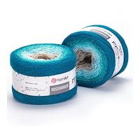 1 x Ball 250 gr Yarn RoseGarden 100% Cotton Super Fino Cake Yarn 1000 m (1003.60 yds), 26 Colours (324)