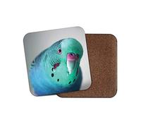 1 x Beautiful Blue Budgie Coaster - Pet Bird Cute Pretty Green Fun #14566