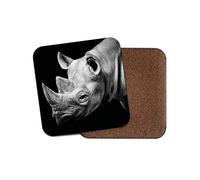 1 x Beautiful Rhino Drinks Coaster - Rhinoceros Wild Animal Zoo Fun #8578