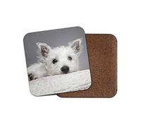1 x Beautiful Terrier Puppy Coaster - Cute West Highland Dog Animal Pet #12768