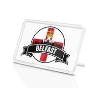 1 x Belfast Square Magnet - Northern Ireland Flag City Travel Holiday Fridge Magnetic Travel Holiday Family Friend Women Men #83165
