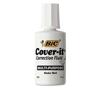 1 X BIC 20ml / 0.7 fl. oz. Wite-Out Cover It Correction Fluid