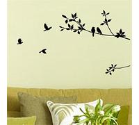 1 X Birds Flying Black Tree Branches Wall Sticker Vinyl Art Decal Mural Home Decor