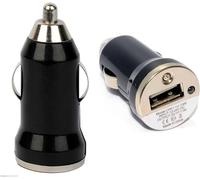1 x Black Compact USB Car Charger Adapter - Universal 12V/24V USB Car Charger for iPhone, iPad, Samsung Galaxy, Android Phones, Tablets, MP3 Players, Digital Cameras & GPS Devices