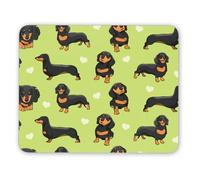 1 x Black Tan Dachshund Mouse Mat - Sausage Dog Blue Puppy Pets Dogs Lover Fan Animals Pattern Mum Dad Mousemat Mousepad Pad IT #82548