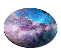 1 x Blue Purple Space Galaxy Round Mouse Mat - Nebula Stars Night Sky Office Home Desk AccessoryPad #2378