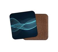 1 x Blue Sound Wave Coaster - Music DJ Audio Teen Son Brother Nephew Fun #12431