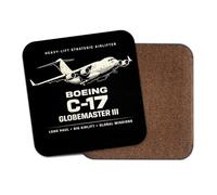 1 x Boeing C-17 Globemaster III Aircraft Coaster - Jet Aviation Plane Military Birthday Office Gift #84403