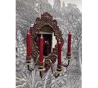 1 x Bordeaux Red Dinner Candle - Rustic Dark Red Coloured Candle - Taper Bistro Dining Candle - 18cm, 8 Hour Burn, Single Candle, Cute Candle, Homewarming Gift