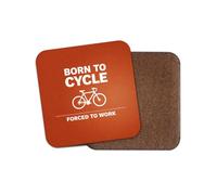 1 x Born To Cycle Coaster - Bike Joke Funny Men's Women's Birthday Office Gift #72001