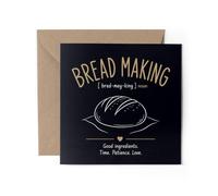 1 x Bread Making Greeting Card - Dictionary Description Sport Definition Funny Joke Hobby Job Birthday Gift #73142