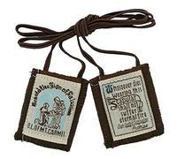 1 X Brown Scapular - "Behold the Sign of Salvation"