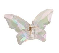 1 x Butterfly Acrylic Hair Clips, Fashionable Hair Claw Clip, Non-Slip Hair Clip, Strong Hold, Claw Clips, Hair Styling Accessories for Women and Girls, Party, Beach, Pool, Holiday, White
