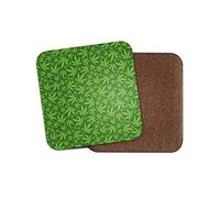 1 x Cannabis Pattern Coaster - Weed Marijuana Dope Drugs Stoner Fun #14689