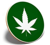 1 x Cannabis Weed - Round Coaster Kitchen Student #5697