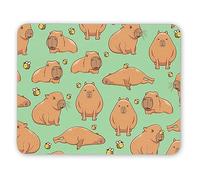 1 x Capybara Mouse Mat - Wild Rodent Illustration Bees Insect Pup Animal Desk Accessories Computer Office Work Home Mousepad Pad IT #81058