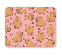 1 x Capybara Mouse Mat - Wild Rodent Illustration Butterfly Pup Animal Desk Accessories Computer Office Work Home Mousepad Pad IT #81059