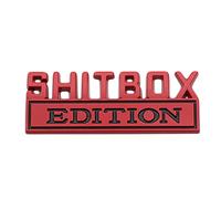 1 x Car Shitbox Edition Badge, Strong Adhesive Shitbox Sticker, Vehicle Sticker Decal, Car Tail Side Emblem Accessories, Easy to Use, 6.9 x 1.5 inches