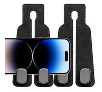 1 x Car Storage Hook, 17 x 8.5 cm Leather Headrest Hook for Car, Double Hook Car Hanger, Multifunctional 2-in-1 Car Back Seat Hanger, Universal Vehicle Hook Made of PU Leather for Car Seat