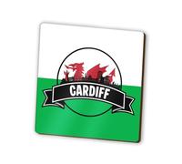 1 x Cardiff Square Magnet - Wales Welsh Dragon Flag UK Skyline Landmarks City Fridge Magnetic Travel Holiday Family Friend Women Men #83155