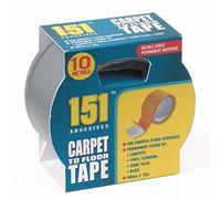 1 X Carpet to Floor Tape - Ten Metres long X 48mm Wide- Double Sided.For Permanent fixing of Carpets, Vinyl Flooring, Cork tiles, rugs and more!