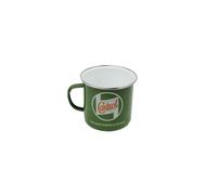 1 x Castrol Classic Tin Mug Enamelled Green With Classic Period Decal Design