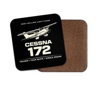 1 x Cessna 172 Aircraft Coaster - Jet Aviation Plane Military Birthday Office Gift #84374