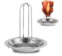 1 x Chicken Roaster, Chicken Stand, Hanging Holder Oven, Non-Stick Chicken Turkey Roasting Dish Barbecue Baking Cooking Pots, Chicken Holder Made of Stainless Steel for Camping Outdoor for Cooking