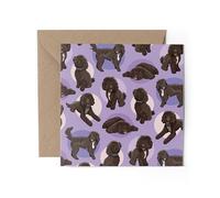 1 x Chocolate Cockapoo Greeting Card - Spaniel Dog Puppy Pets Dogs Lover Fan Animals Pattern Birthday Thank You Friend Mum Dad #82961