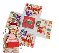 1 x Christmas Gift Boxes - 23 x 23 x 16 cm Candy Boxes Destiny Parties | Multilayer Paper Style Candy Boxes Container for Children and Adults Elegant Christmas Parties