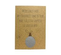 1 x Christmas Scratch Card Personalised with your message for a child or adult SURPRISE KRAFT