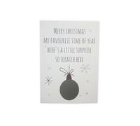 1 x Christmas Scratch Card Personalised with your message for a child or adult SURPRISE WHITE