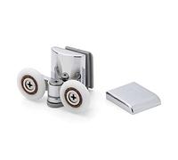 1 x Chrome Plated Bottom Double Shower Door Roller/Runner 24mm Wheel Diameter MER03