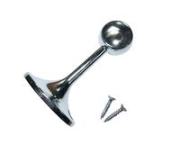 1 X Chrome Plated Towel Rail End Support Bracket - 19mm Diameter