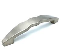 1 x Chunky Wavy 128mm 'D' Shaped Handle a Stainless Steel Effect Cabinet Pull by Swish.