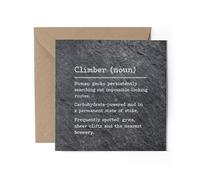 1 x Climber Definition Greeting Card - Rock Climbing Sports Hobby Birthday Funny Joke Gift #84041