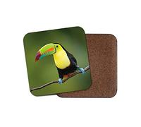 1 x Colourful Toucan Bird Coaster - Tropical Birds Jungle Fun Wild #8744