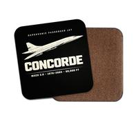 1 x Concorde Aircraft Coaster - Jet Aviation Plane Military Birthday Office Gift #84363